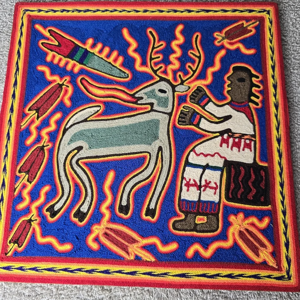 Colorful Huichol Art Wall Decor